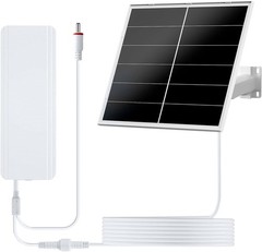 20W Solar Panel Charger Kit with 24000Mah Battery, 5V/12V Adjustable Output, USB