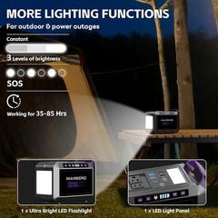 MARBERO 172Wh Portable Solar Generator with 40W Solar Panel, Purple/black