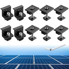 Solar Panel Mounting Brackets 10 PCS – T-Shaped Mid End Clamps for Roofs