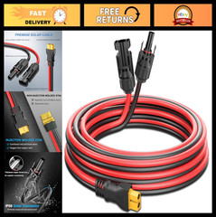 «9ft Solar Panel XT60 Charging Cable 12AWG – Extension Wire for Ecoflow Generato
