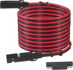 SAE to Extension Cable 16AWG – 20FT Battery Charger 20FT, Black