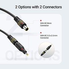 BougeRV 6Feet 14AWG Solar Connector to DC 8mm Adapter Cable with DC 5.5×2.5mm
