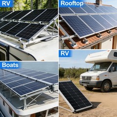 AeternaSol Solar Panel Mounting Bracket System for RV PV Roof Off-Grid Garden