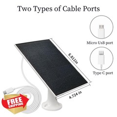 4W Solar Panel for Security Camera,Type CandMicro Solar Panel Charger for Rec…