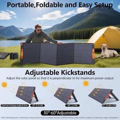 High Efficiency 220W Foldable Solar Panel for Camping & Power Stations –