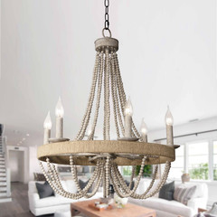 Chandeliers for Dining Room, Bohemia Chandelier Ceiling Light (39.4″), 6-Light