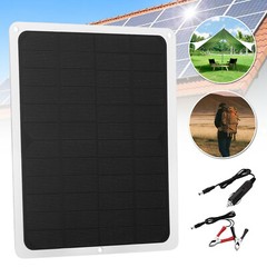 10W Solar Panel 12V Trickle Charger Battery Charger Kit Maintainer Boat RV Car