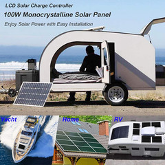 200W Solar Panel Kit for RV/Boat/Home – 2x100W Monocrystalline + Controller