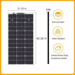 XINPUGUANG Solar Panel 12V 200W System Kit 100W Flexible Solar Panel