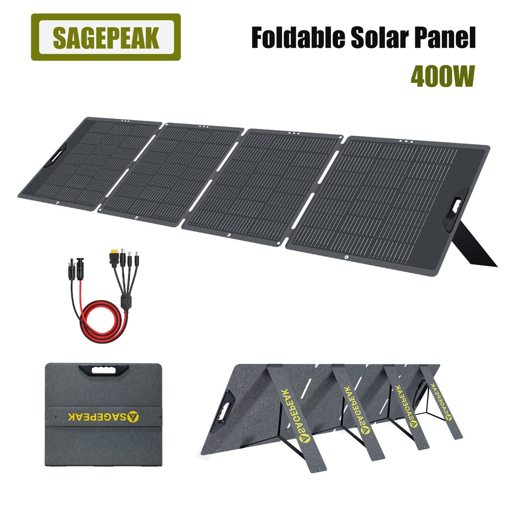 400W Portable Foldable Solar Panel for Emergency Home RV Van Off Grid Camping