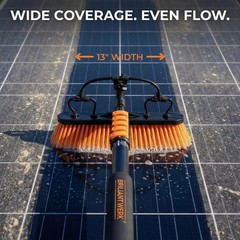 Briliantwerk Solar Panel Cleaning Brush with 20 ft Extension Pole – Water Fed…