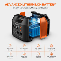Portable Power Station 300W 296Wh Battery Bank with 110V Pure Sine Wave AC Outle