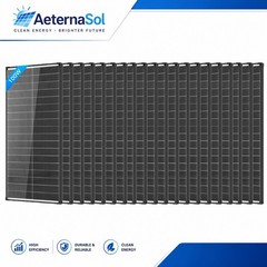 AeternaSol 20Pack 100W Bifacial Solar Panel 18V Mono N-Type PV Home RV Off Grid