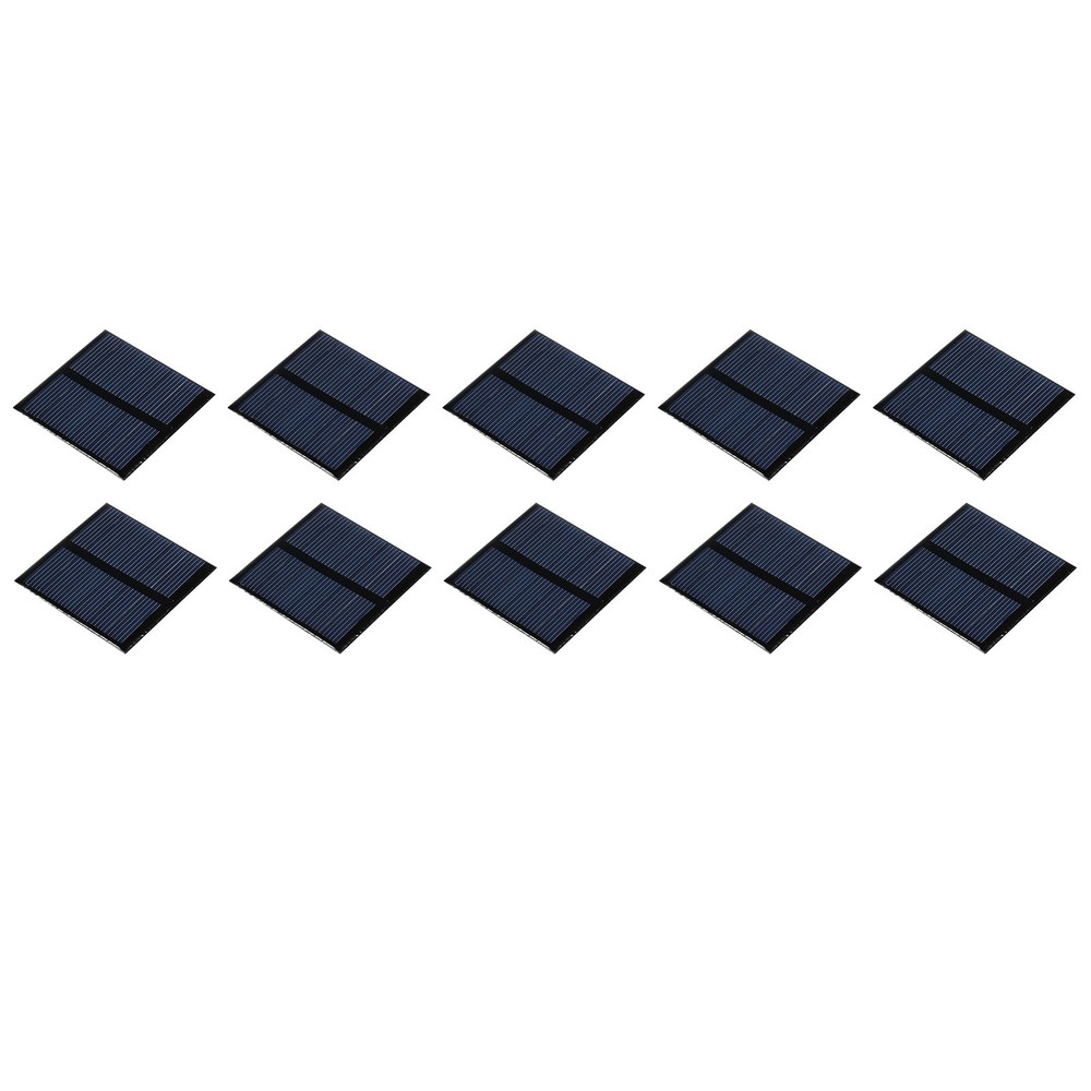 10Pack Mini Solar Panel Cell 3V 125mA 0.375W 52mm x 52mm