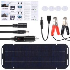 US Stock 30W 12V Solar Panel Trickle Charger Battery Maintainer for Car RV Boat