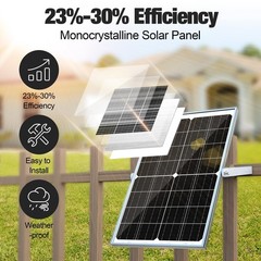 15W Solar Battery Charger 12V Waterproof + 8A Charge Controller – For RV, Boat