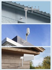 Stainless Steels Pole Mount 12» Length Universal L-Type Pole Mast Bracket fo…