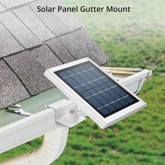 Anbte 2PCS Gutter Mount for Arlo, Eufy, Reolink, Blink Solar Panels, White