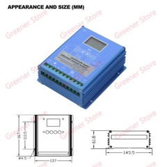 2000W Solar Wind Hybrid MPPT Charge Controller Regulator 12V 24V 48V Bluetooth