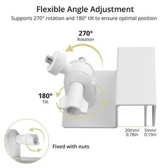 Anbte 2PCS Gutter Mount for Arlo, Eufy, Reolink, Blink Solar Panels, White