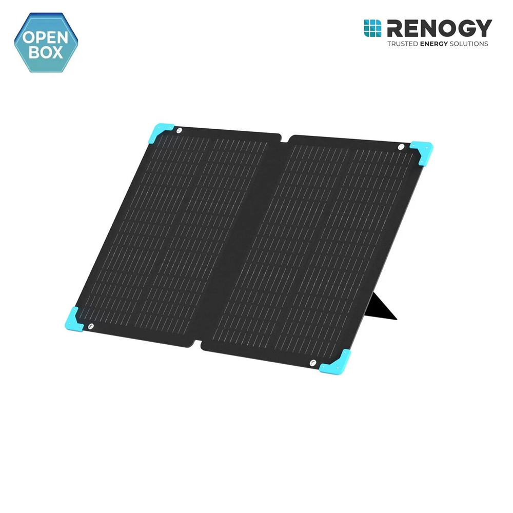 Open box Renogy 80W Portable Solar Suitcase Foldable Solar Panel Off GridCamping
