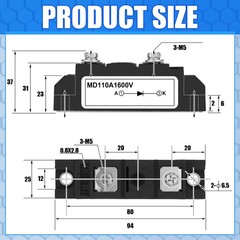 MD 110A (100A)-16 Solar Diode, Anti Reverse One Way Diode Use Voltage Range: …