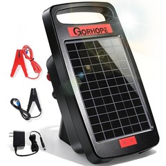 20 Miles Solar Electric Fence Charger with Short Circuit Alarm,0.32J Solar