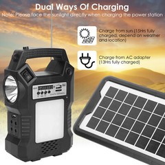 Portable Power Station Battery Power Supply Solar Generator Emergency Back Up