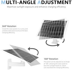 4 Pack 8W Solar Panel Charger Compatible with Arlo Essential Solar Panel Charger