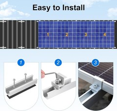10 PCS Solar Panel Mounting Brackets Kits, Aluminum Alloy 120mm Z Bracket Solar