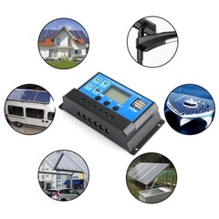 60A Solar Panel Battery Regulator Charge Controller PWM LCD Dual USB 12V24V