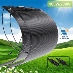 200W High Efficiency Solar Panel Mono Home RV Rooftop Camping Off-Grid US New