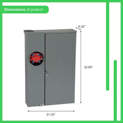 Homeline 200 Amp 30-Space 42-Circuit Outdoor Ring-Type Surface Mount Solar-Ready