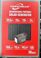 Powstream P82SL21 Portable 88.8Wh Solar Generator W/21-Watt Foldable Solar Panel