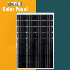 PFCTART 100 Watt Solar Panel Monocrystalline 12V for Camping RV Marine off-grid
