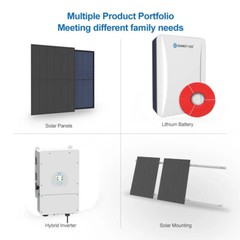 5000W 48V Solar Power Complete Kit Inverter+ LiFePO4 Battery+ Photovoltaic panel