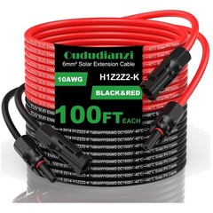Tinned Copper 10Gauge Solar Wire – 100ft Pair