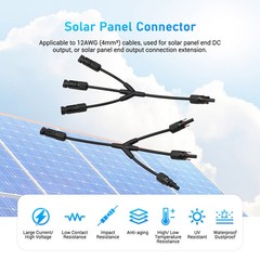 Solar Cable Connectors Robust Self-locking Design For PV Panel Easy To Use
