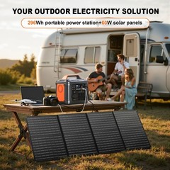 SBAOH Explorer P302 Solar Generator with 60W Solar Panel BRAND NEW