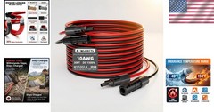 Durable 10 AWG 30Ft Solar Extension Cable – UV-Resistant with Connectors