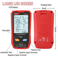 UT673PV Solar Panel Tester – 800W Multimeter with Smart MPPT & LCD Display