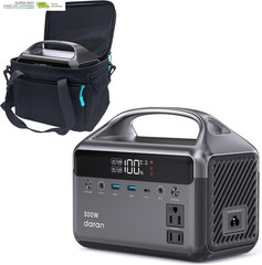 300W, 192Wh Lifepo4 Battery Solar Generator with Carry Bag & 2 AC Outlets 110V/