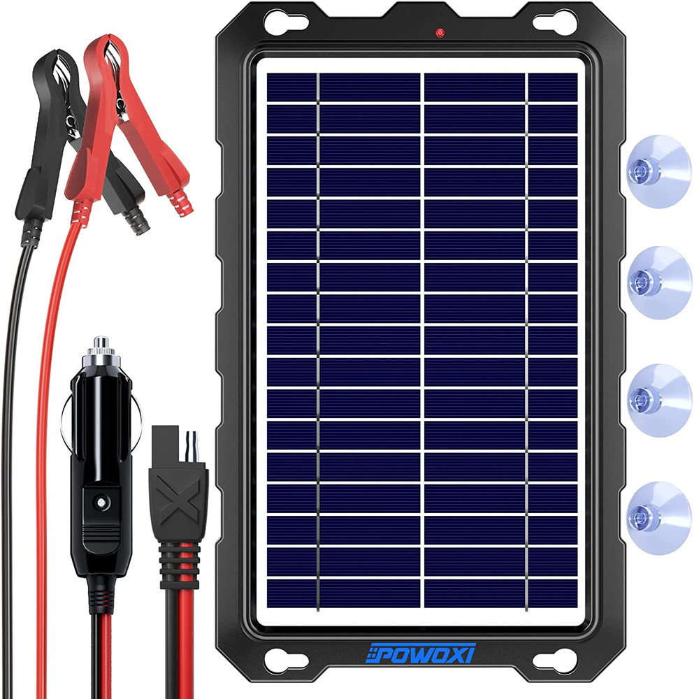 Upgraded 7.5W-Solar-Battery-Trickle-Charger-Maintainer-12V Portable Waterproof S