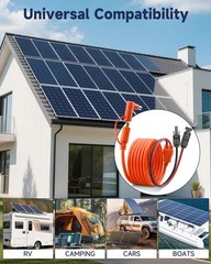 10FT Solar Connector to DC 8mm Adapter Cable – 12AWG/14AWG Tinned Copper for RV,