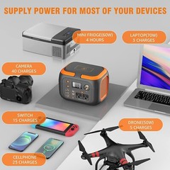 SinKeu 300W 260Wh Portable Power Station, 70000mAh Solar Generator