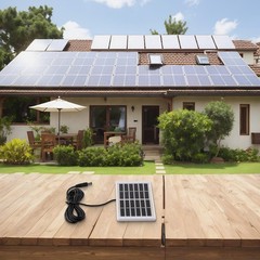 Solar Panel 5W 6V with 3 Meter Cable for Effective Outdoor Energy Supply