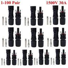 Lot Solar Connector For MC4 1500V 30A UV Resistant IP67 Male Female Connector