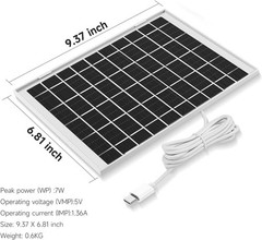 3-Pack High Efficiency Solar Panel Charger for Arlo & Ring Cameras – 10FT Cable