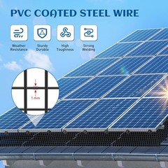 Versatile 6inch x 50ft Removable PVC Bird and Critter Netting for Solar Panels