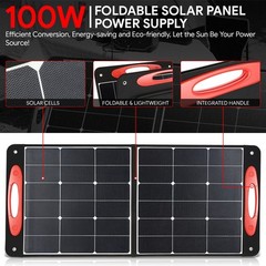100 Watt USB Foldable Solar Panel Kit for Generator Power Bank Station Charger